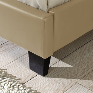 Corium sommier tapissier avec matelas (140 / 160 / 180 / 200x200cm)(7 couleurs)(mousse froide) - avec cuir-synthétique / housse cuir-synthétique / modèrne / avec  sommier à lattes /