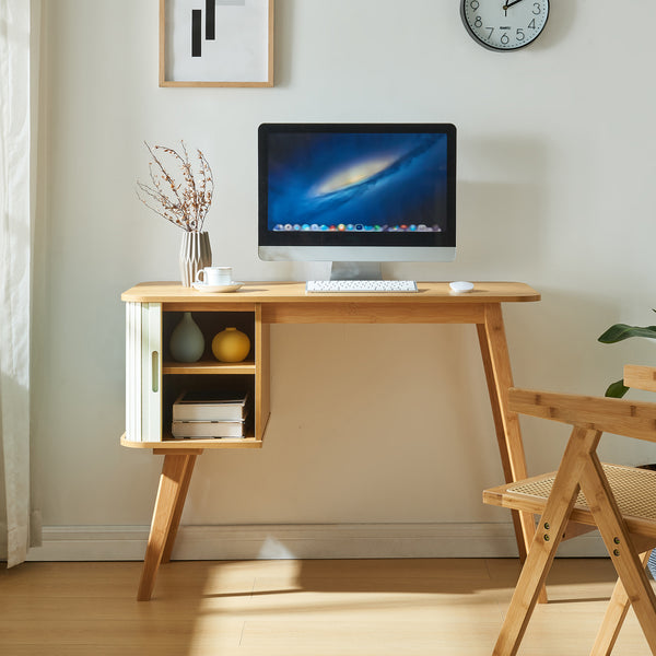 Bureau Tysvær bambou 75 x 105 x 48 cm [en.casa]