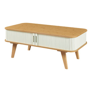 Table basse Tysvær bambou 100 x 50 x 40 cm [en.casa]