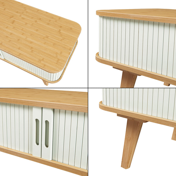 Table basse Tysvær bambou 100 x 50 x 40 cm [en.casa]