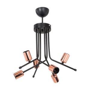 Plafonnier Halesowen 6xE27 Métal en différentes couleurs [lux.pro]