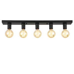 Plafonnier Korinth 5 flammes Rond Métal E27 lux.pro