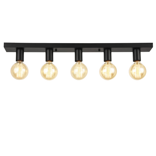 Plafonnier Korinth 5 flammes Rond Métal E27 lux.pro