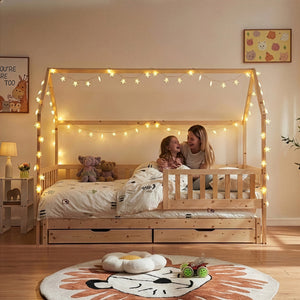 Lit d'enfant double extensible Aarghonmaa 90 x 200 cm [en.casa]