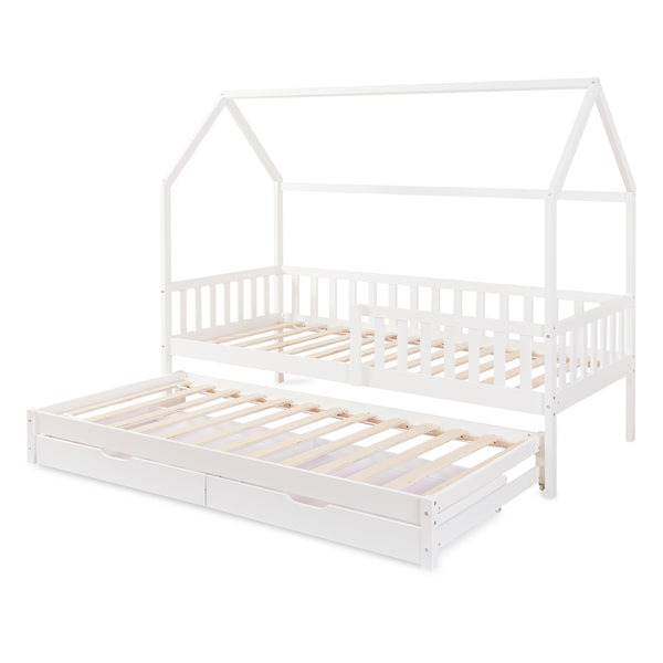 Lit d'enfant double extensible Aarghonmaa 90 x 200 cm [en.casa]