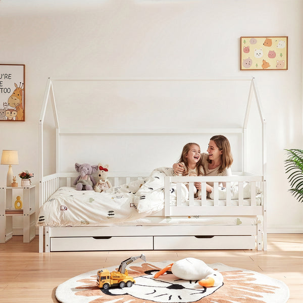 Lit d'enfant double extensible Aarghonmaa 90 x 200 cm [en.casa]