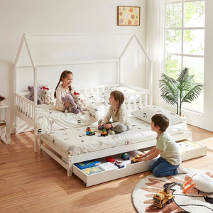 Lit d'enfant double extensible Aarghonmaa 90 x 200 cm [en.casa]