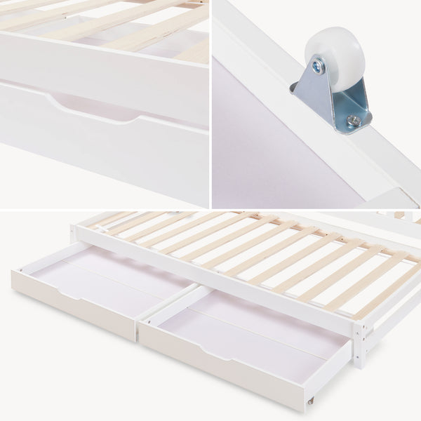 Lit d'enfant double extensible Aarghonmaa 90 x 200 cm [en.casa]