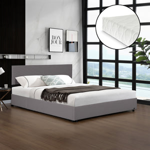 Lit capitonné Juva avec matelas à mousse froid 