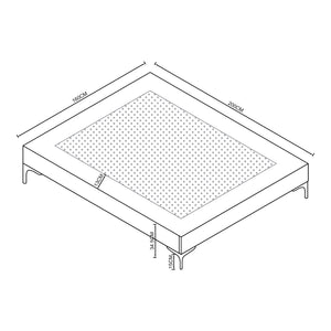 Lit double Lilla avec matelas à mousse froid [en.casa]