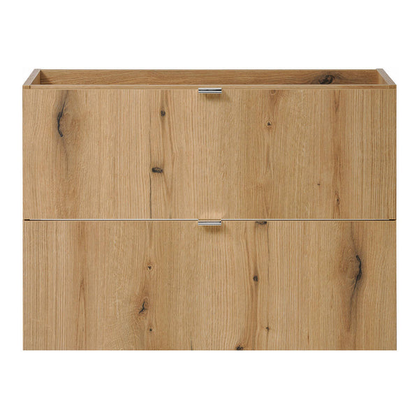Meuble sous lavabo double NEWPORT avec tiroirs effet chêne [en.casa] 