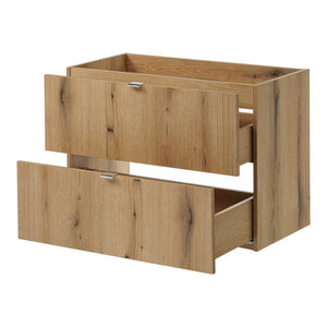 Meuble sous lavabo double NEWPORT avec tiroirs effet chêne [en.casa] 