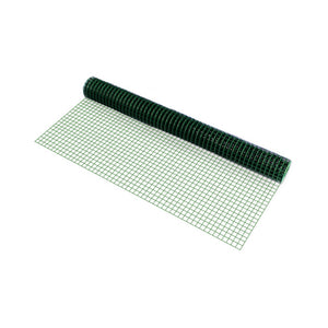 Grillage métallique (4 côtés)(1m x 5m)(vert) Grillage soudé Fil de volière Fil de maillage Clôture [pro.tec]