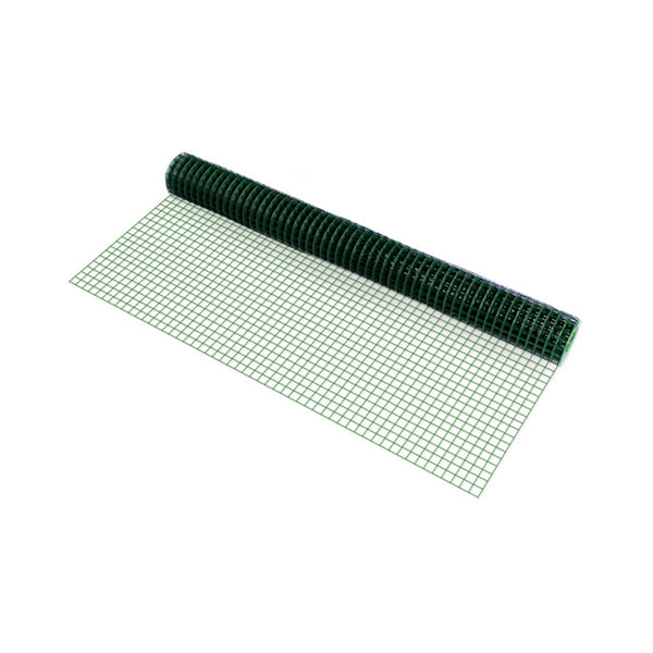 Grillage métallique (4 côtés)(1m x 5m)(vert) Grillage soudé Fil de volière Fil de maillage Clôture [pro.tec]
