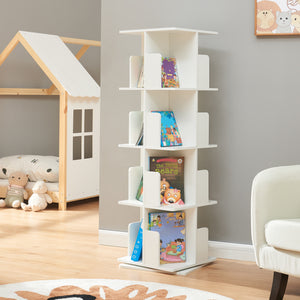 Bibliothèque tournante Talöpintaa 129x40x40 cm [en.casa]