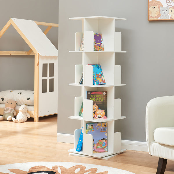 Bibliothèque tournante Talöpintaa 129x40x40 cm [en.casa]