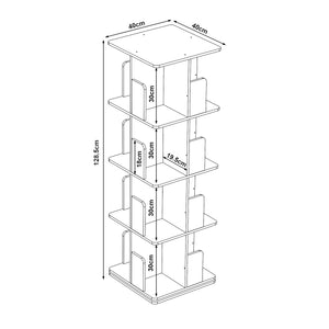 Bibliothèque tournante Talöpintaa 129x40x40 cm [en.casa]