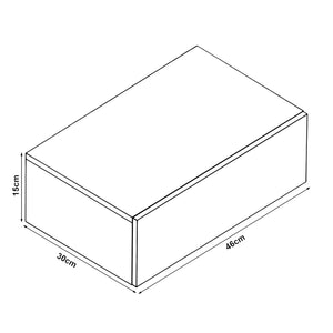 Étagère murale Oslo avec tiroir 46x30x15cm différentes couleurs [en.casa]