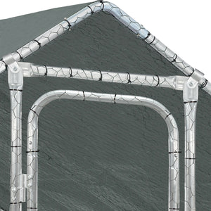 Enclos Extérieur Wels Volière Acier Galvanisé Argent Vert Foncé [pro.tec]