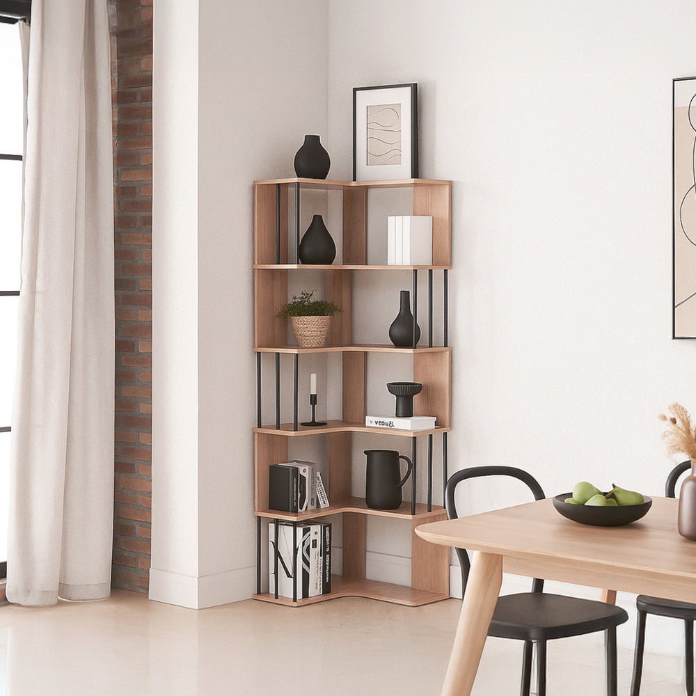 Étagère d'angle Afrel 160x54x54 cm [en.casa]