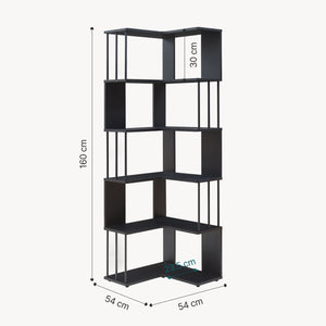 Étagère d'angle Afrel 160x54x54 cm [en.casa]
