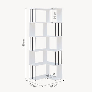 Étagère d’angle Afrel 160 x 54 x 54 cm  [en.casa]