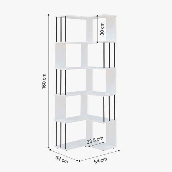 Étagère d’angle Afrel 160 x 54 x 54 cm  [en.casa]