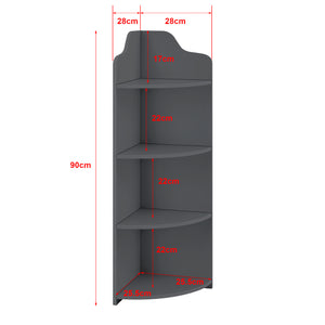 Étagère Angle Bjurholm pour Salle de Bain à 4 Niveaux 90 x 28 x 28 cm [en.casa]
