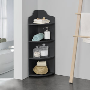 Étagère Angle Bjurholm pour Salle de Bain à 4 Niveaux 90 x 28 x 28 cm [en.casa]