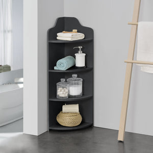 Étagère Angle Bjurholm pour Salle de Bain à 4 Niveaux 90 x 28 x 28 cm [en.casa]