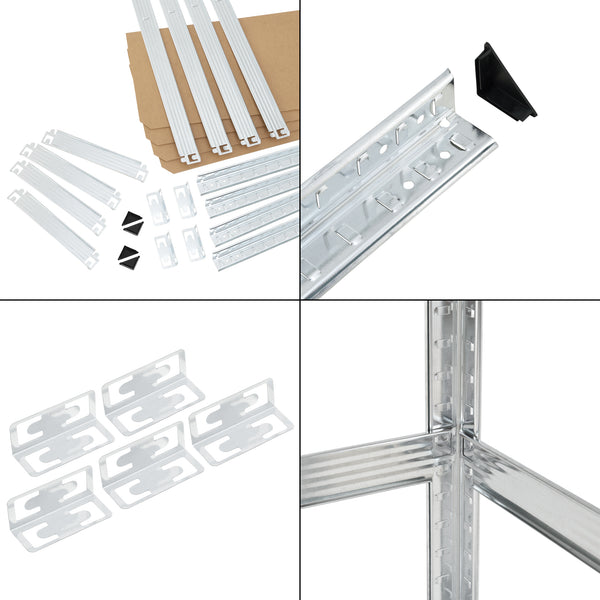 Système de Rangement à 5 Niveaux Birthälm Plusieurs tailles Argenté [pro.tec]