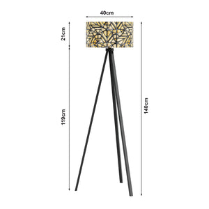 Lampadaire trépied  Royal TunbridgeWells hauteur 140 cm E27 lux.pro