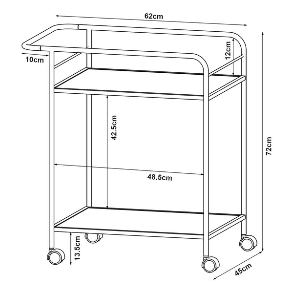 Chariot de service Hole [en.casa]