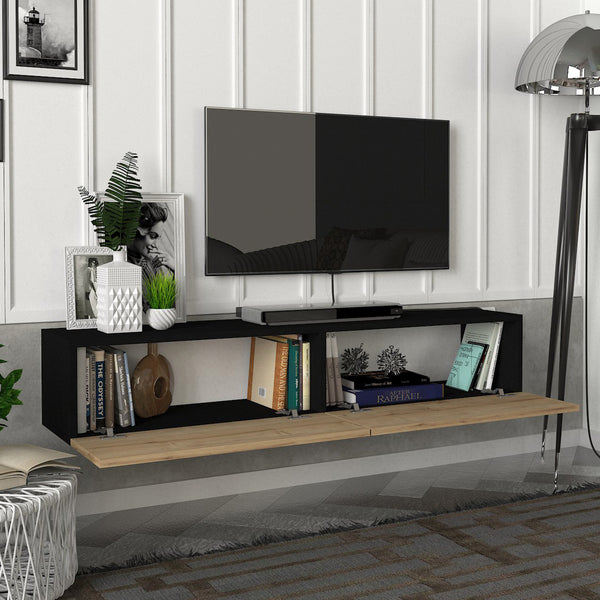 Meuble TV Toivakka 135x31x25cm en différentes couleurs [en.casa]
