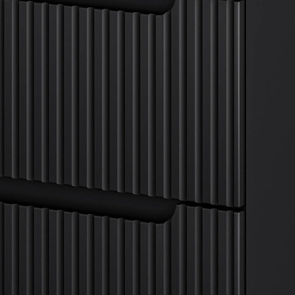 Meuble sous-lavabo Skelbolu à façade rainurée [en.casa]