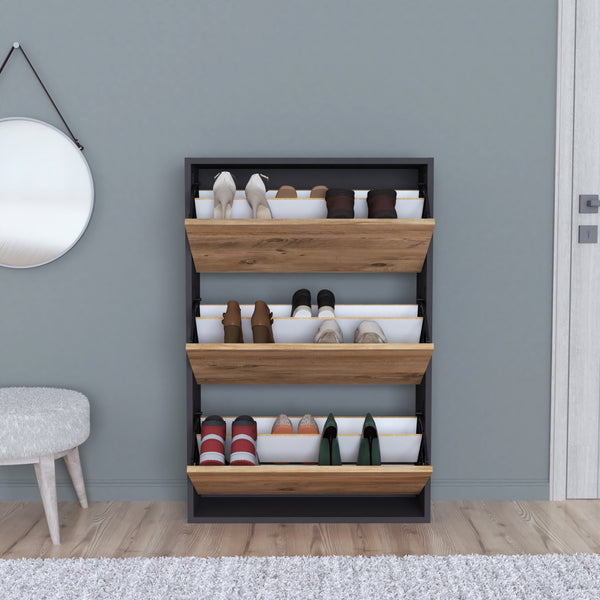 Armoire à chaussures Aurskog 110x73,5x24cm différentes couleurs [en.casa]