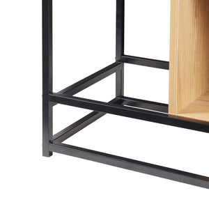 Bibliothèque Rennebu Noir/Chêne [en.casa]