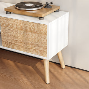 Meuble TV Eskilstuna avec 2 portes d'armoire et 2 étagères [en.casa]