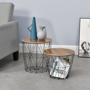 Table d'appoint en métal Codogno lot de 2 en différentes couleurs en.casa