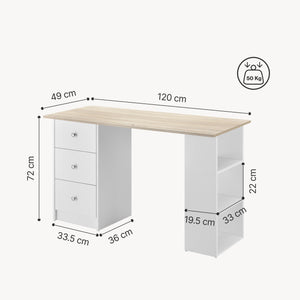 Bureau Lemberg 120 x 49 x 72 cm [en.casa]
