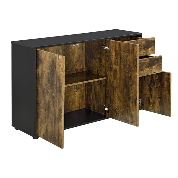 Commode Paarl 74 x 117 x 36 cm avec 3 portes [en.casa] 