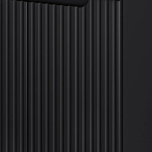 Meuble bas de salle de bain NEWPORT rainuré noir [en.casa]