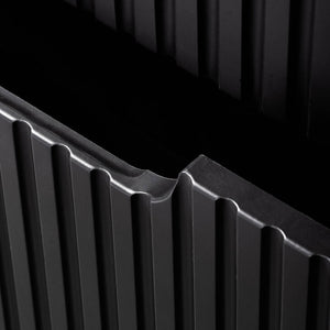 Meuble-lavabo Skelbolu avec portes rainurées [en.casa]