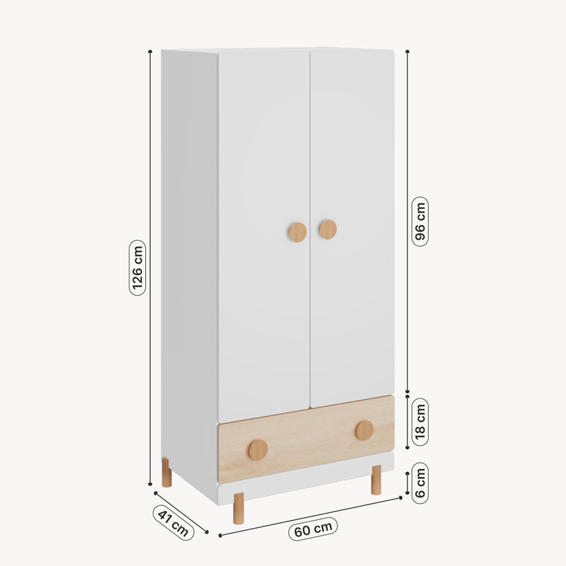 Croquis coté Armoire enfant Vaarentaa [en.casa]