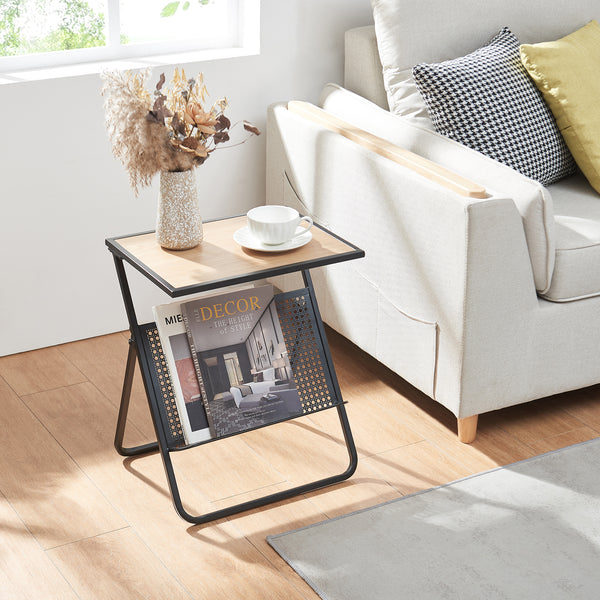 Table d'appoint avec rangement pour journaux Jäller [en.casa]