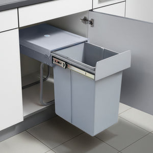 Poubelle encastrable Froland 2/3 compartiments gris diff. versions [en.casa] - premiumXL