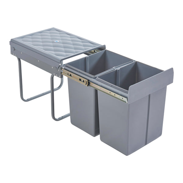 Poubelle encastrable Froland gris [en.casa]
