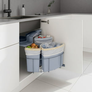 Poubelle encastrable Kollby gris [en.casa]