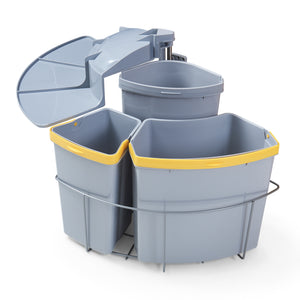 Poubelle encastrable Kollby gris [en.casa]
