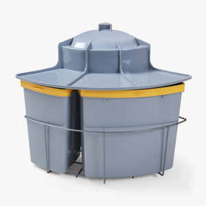 Poubelle encastrable Kollby gris [en.casa]